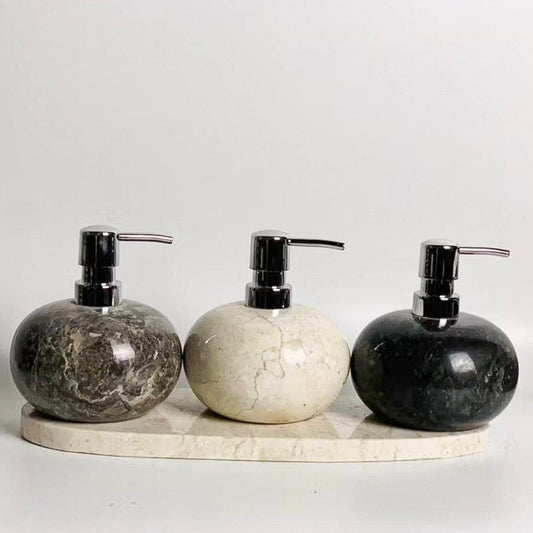 Japandi Marble Soap Dispenser | Wabi Sabi Bathroom Decor | Shampoo Bottle | Handmade Stone Bathroom Accessory