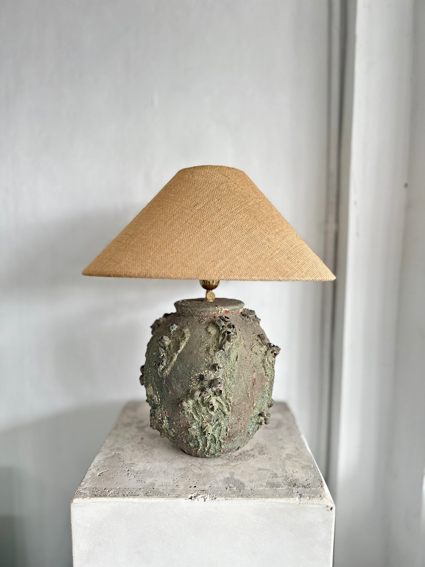 Rustic Terracotta Style Bedside Table Lamp | Organic Modern Table Light | Wabi Sabi / Japandi Lamps