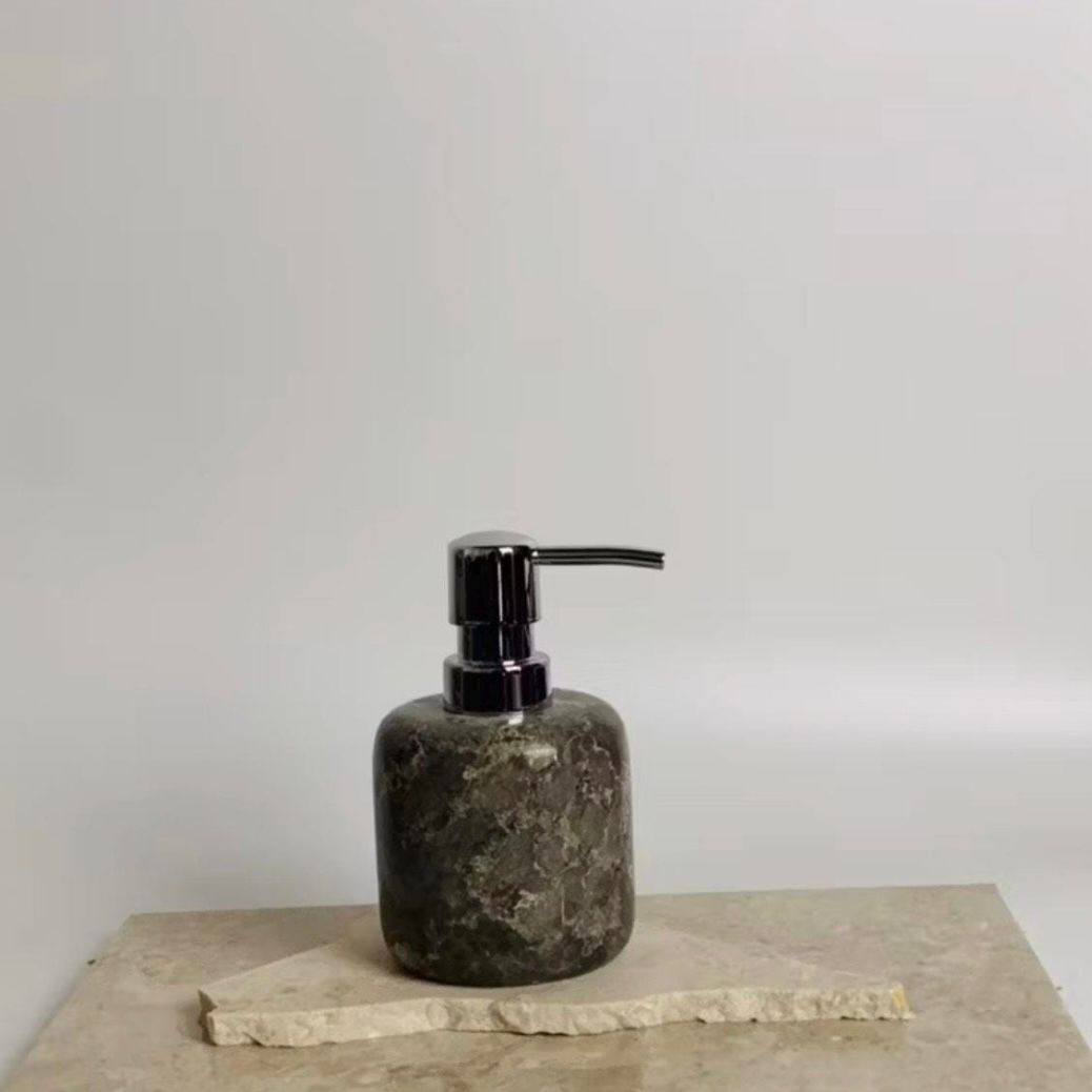 Japandi Marble Soap Dispenser | Wabi Sabi Bathroom Decor | Shampoo Bottle | Handmade Stone Bathroom Accessory