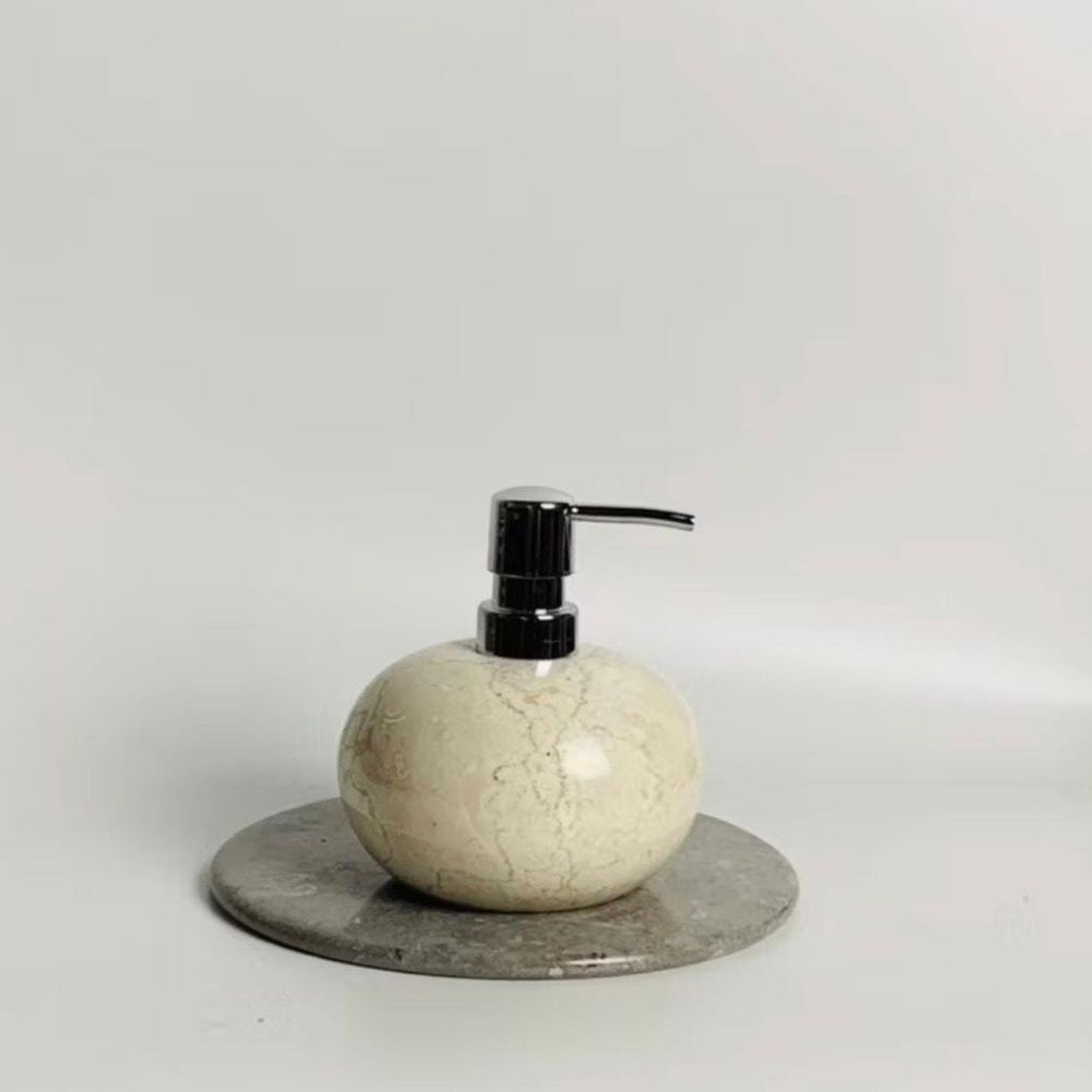 Japandi Marble Soap Dispenser | Wabi Sabi Bathroom Decor | Shampoo Bottle | Handmade Stone Bathroom Accessory