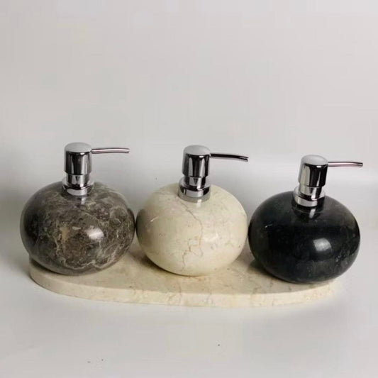 Japandi Marble Soap Dispenser | Wabi Sabi Bathroom Decor | Shampoo Bottle | Handmade Stone Bathroom Accessory
