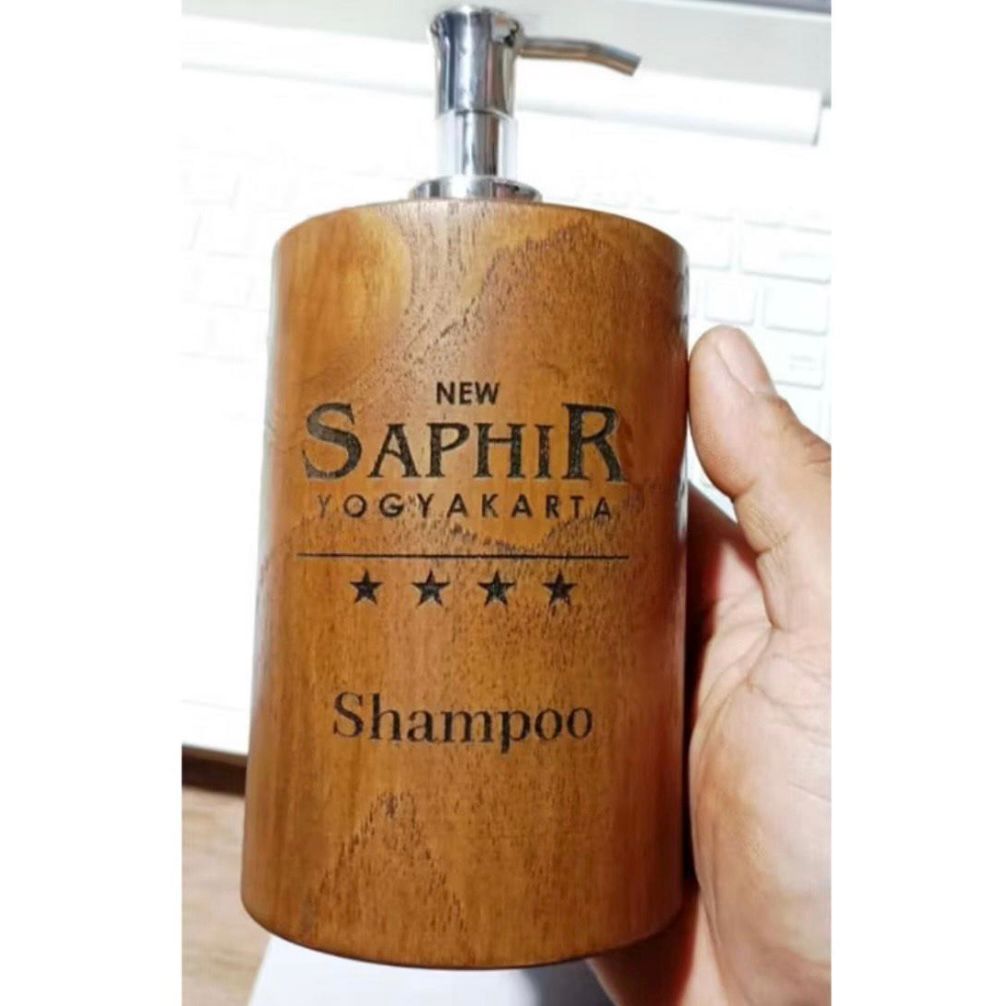Teak Wood Soap Dispenser – Personalized Bathroom Accessories, Natural Wooden
