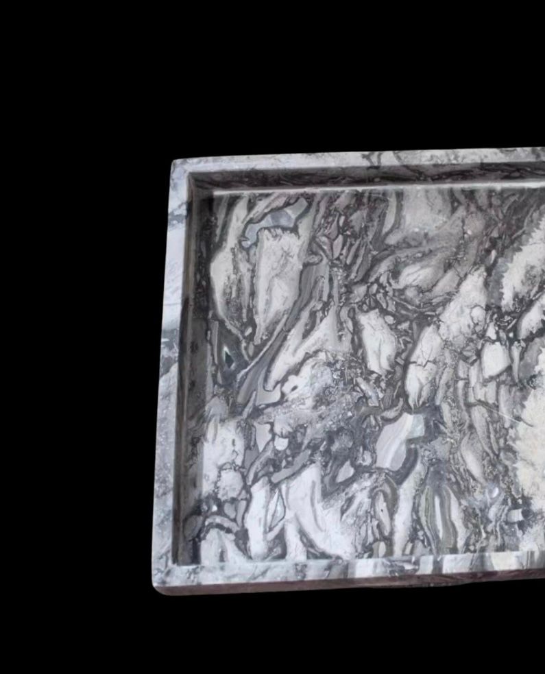 Carrara Marble Vanity Tray – Handcrafted Natural Stone Decor
