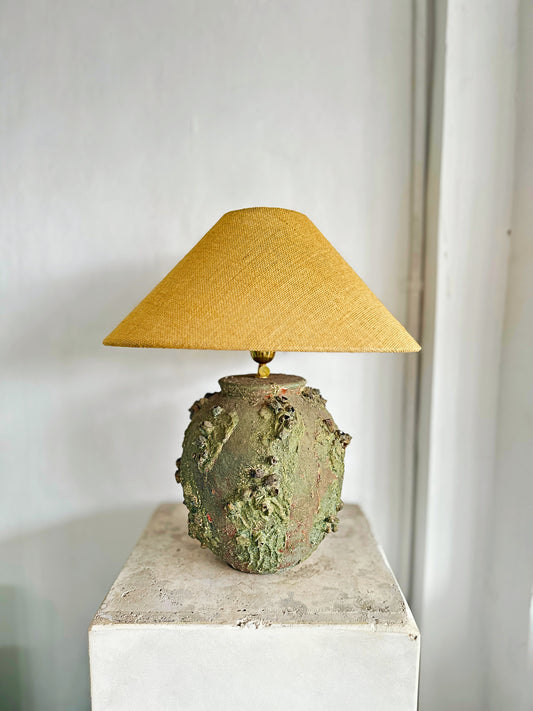 Rustic Terracotta Style Bedside Table Lamp | Organic Modern Table Light | Wabi Sabi / Japandi Lamps
