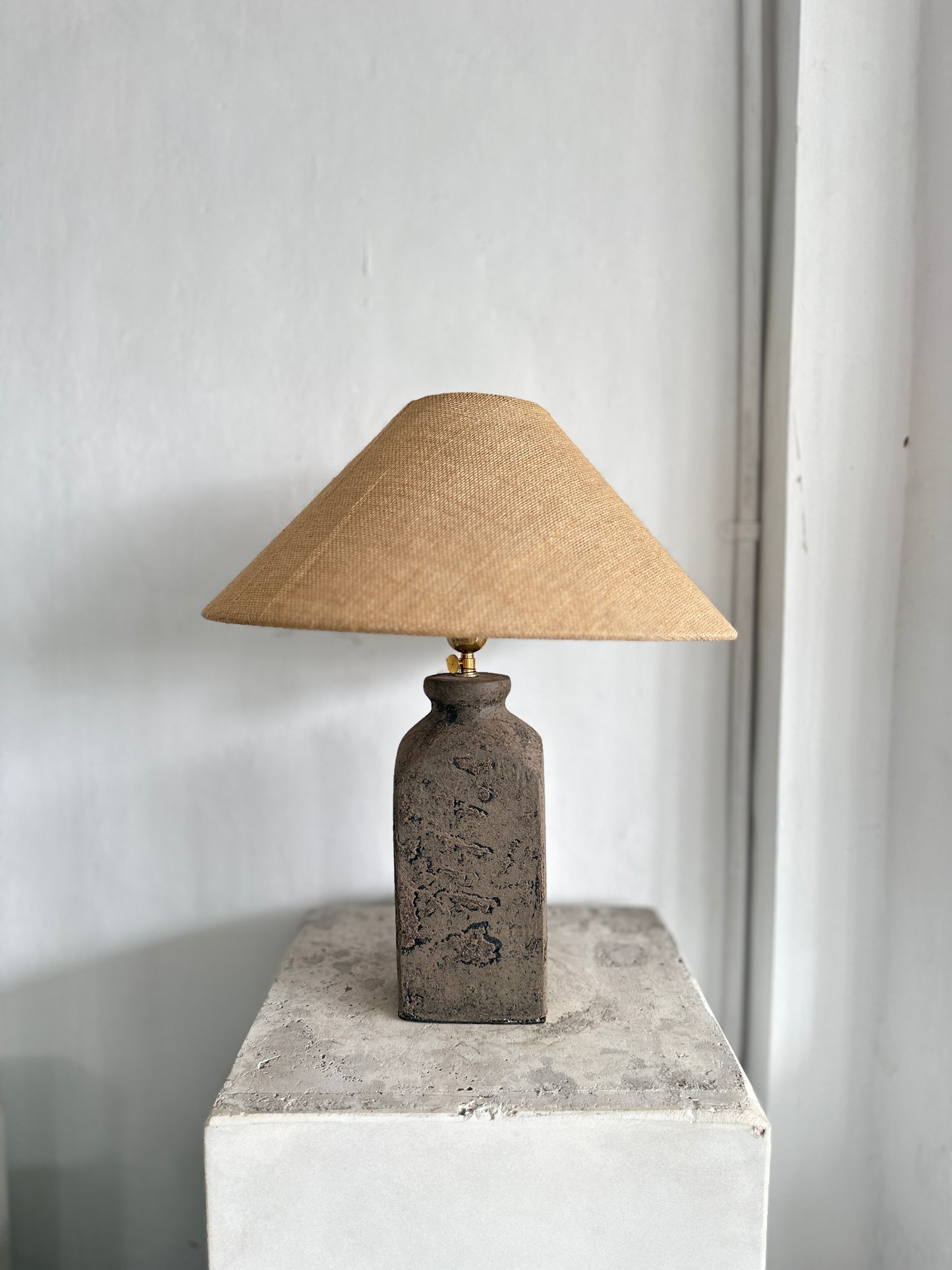 Terracotta Style Japandi Lampshade | Wabi Sabi Bedside Table Lamp | Bohemian Rustic Inspired Nordic Lamp Shade