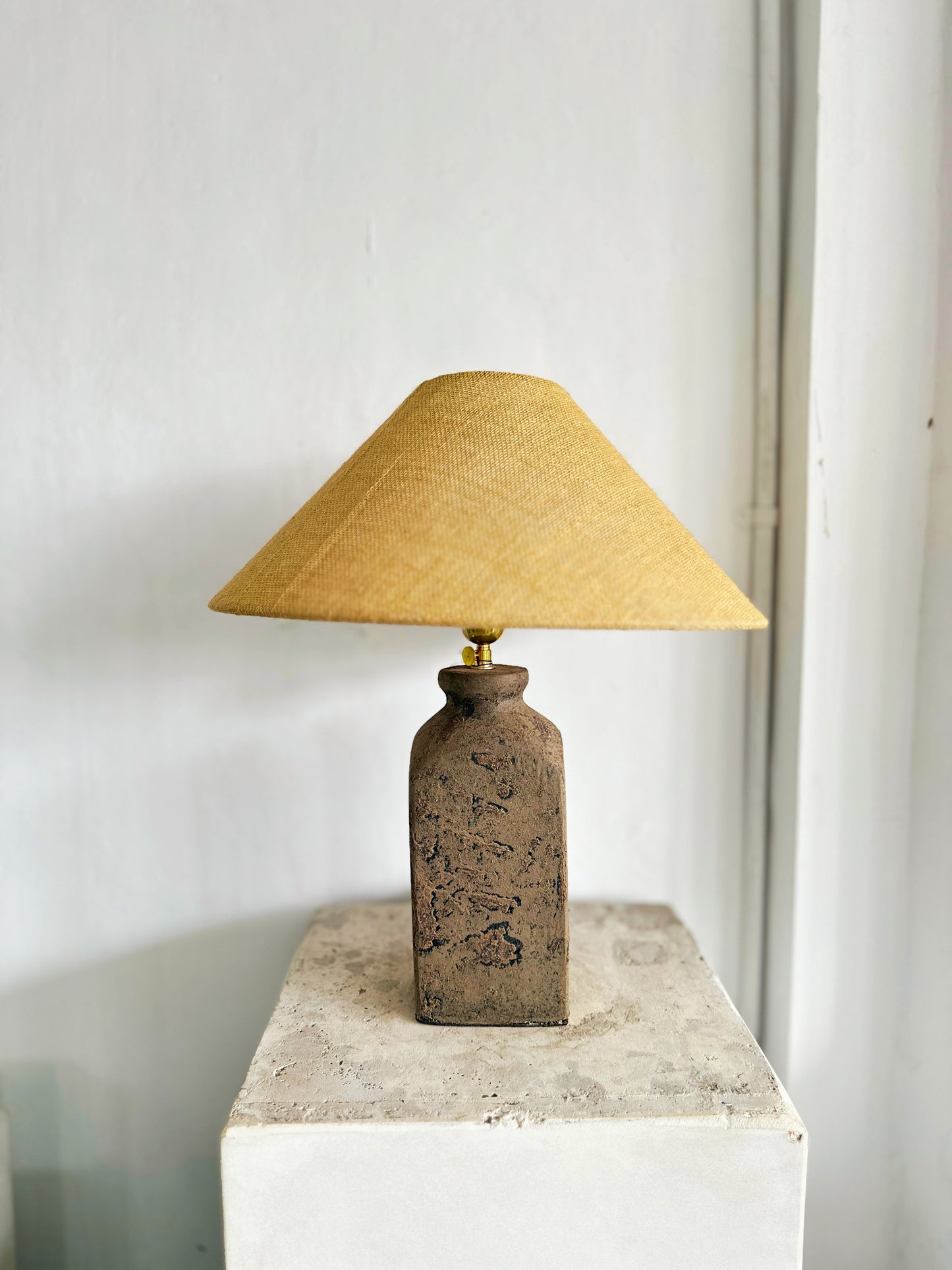 Terracotta Style Japandi Lampshade | Wabi Sabi Bedside Table Lamp | Bohemian Rustic Inspired Nordic Lamp Shade